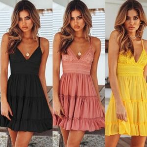 Nwt ecowish black layered embroidery spaghetti strapped open back dress large